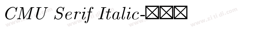 CMU Serif Italic字体转换